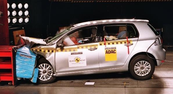 Volkswagen Golf im Euro NCAP-Crashtest. Foto: Auto-Reporter/Euro NCAP